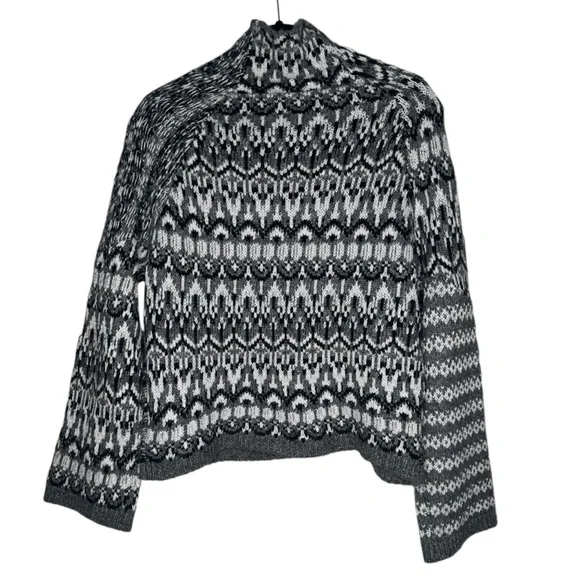 Steve Madden women's S Indie fair isle boxy sweater western boho academia - Picture 6 of 8